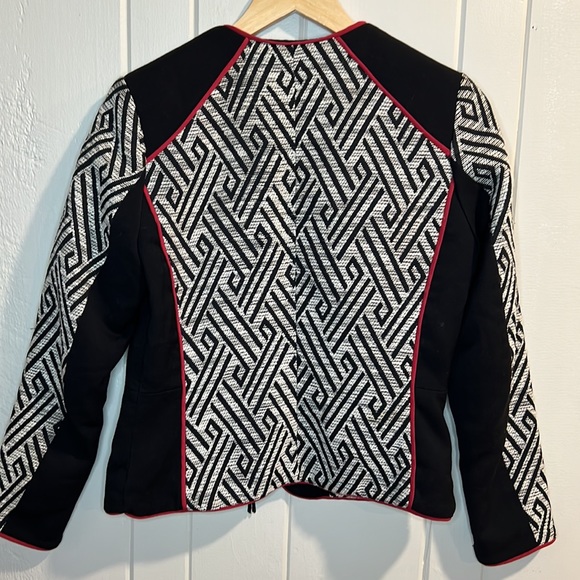 H&M black/white/red zippered jacket - Picture 8 of 9